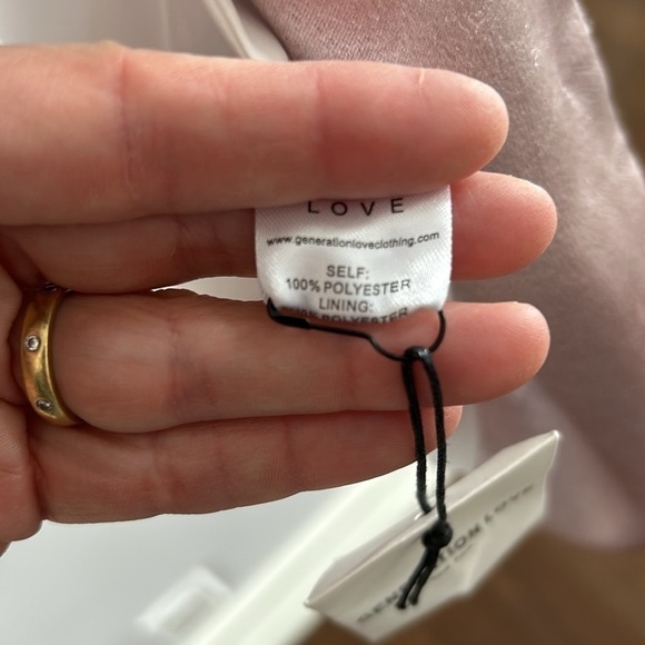 Generation Love Metallic Ruched Sleeve Fabien Blazer in Pink - Picture 7 of 15